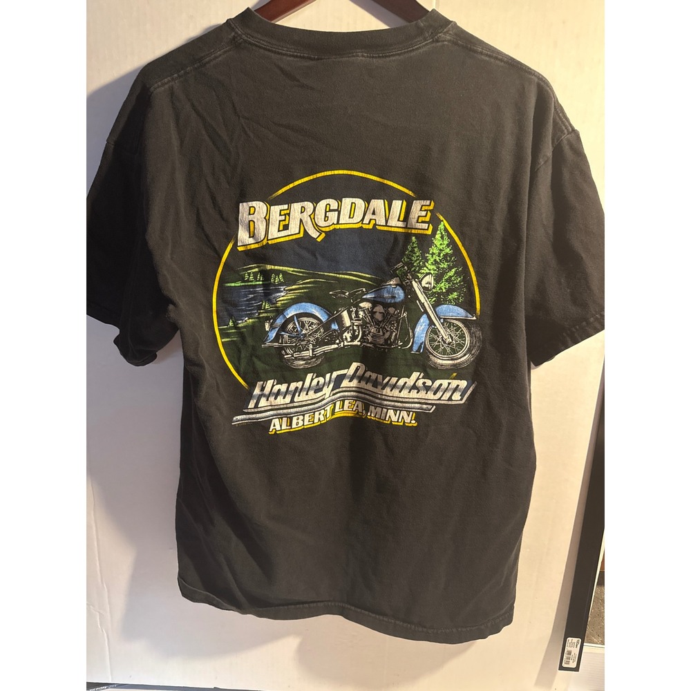 Harley Davidson T Shirt Mens Large Black Bergdale‎ Albert Lea MN Make Some Noise